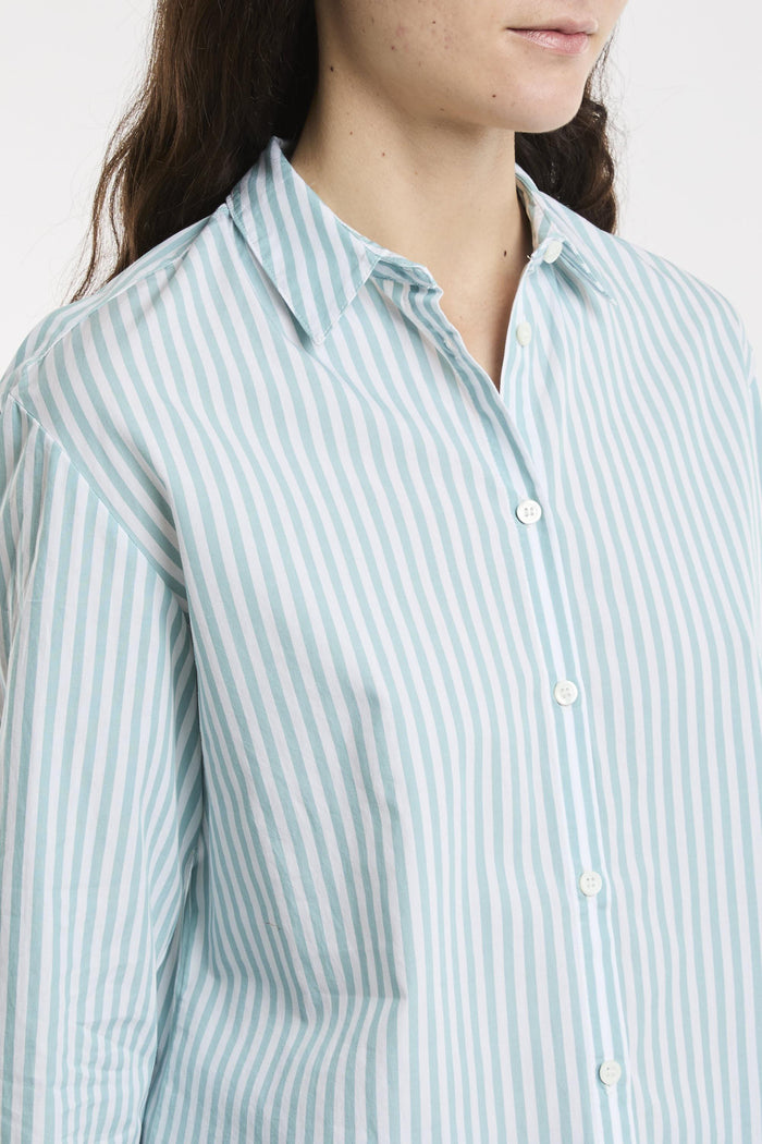 Camicia bianco/verde donna 03865h53 - 3