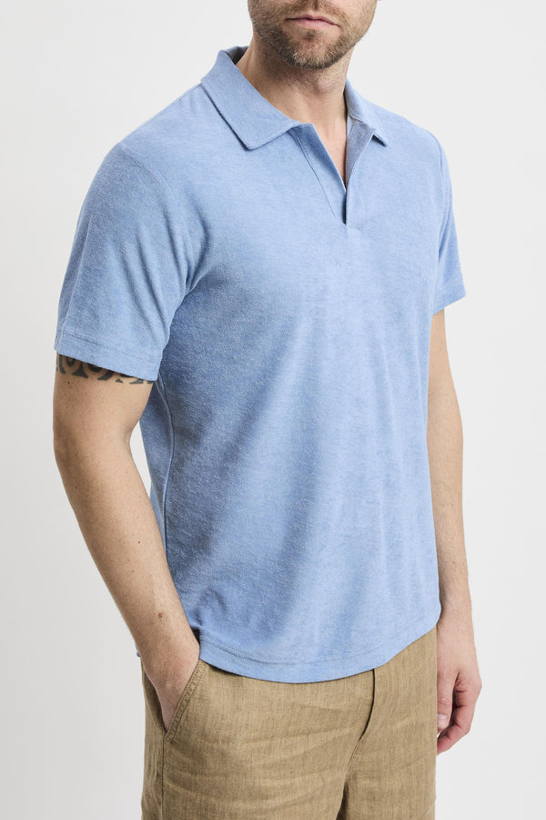 Polo dusty blue uomo jer000133