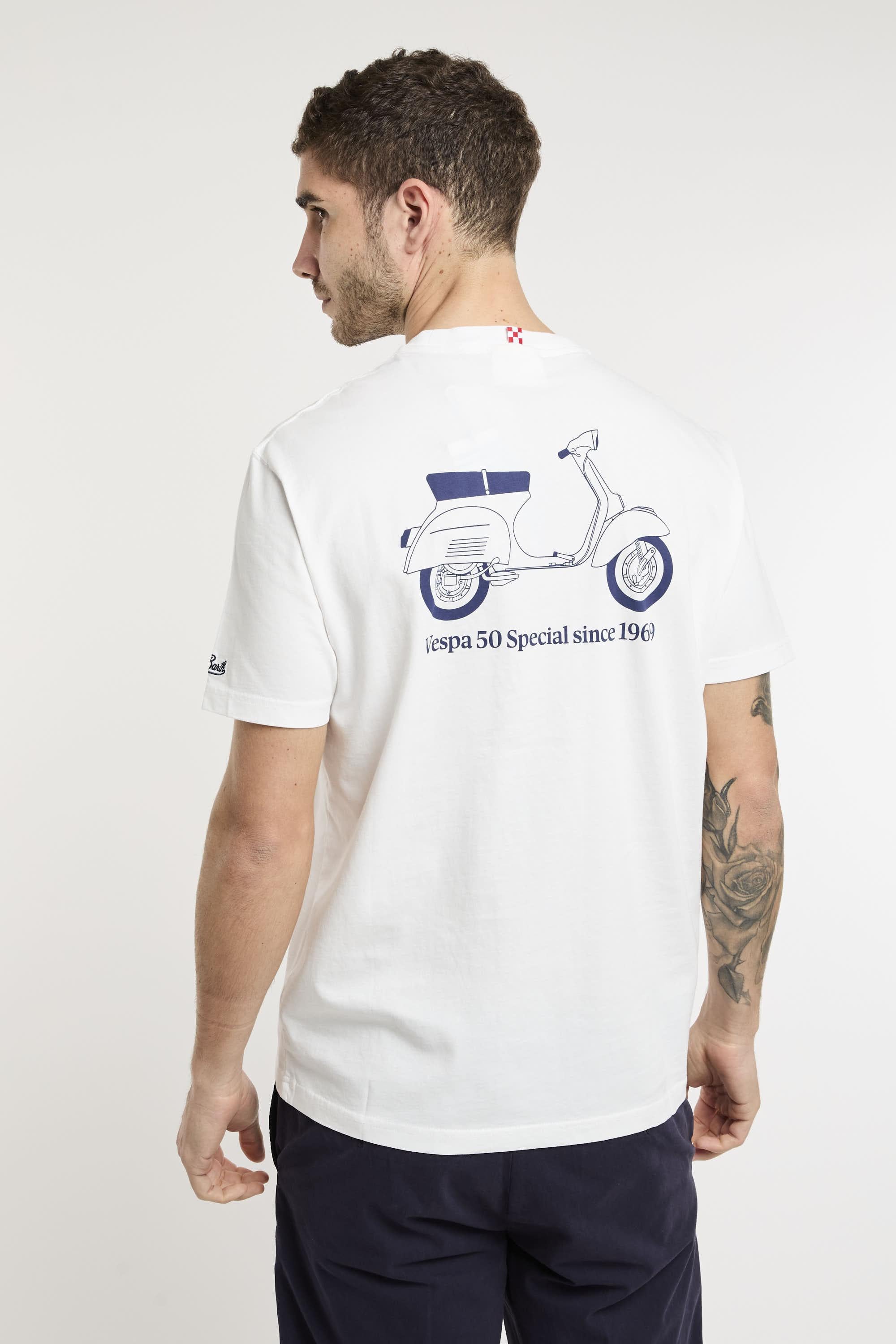 Vespa Maglietta Saint Barth Uomo T-shirt In Cotone Con Stampa