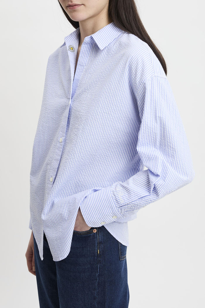 Camicia Cristal in seersucker a righe-2