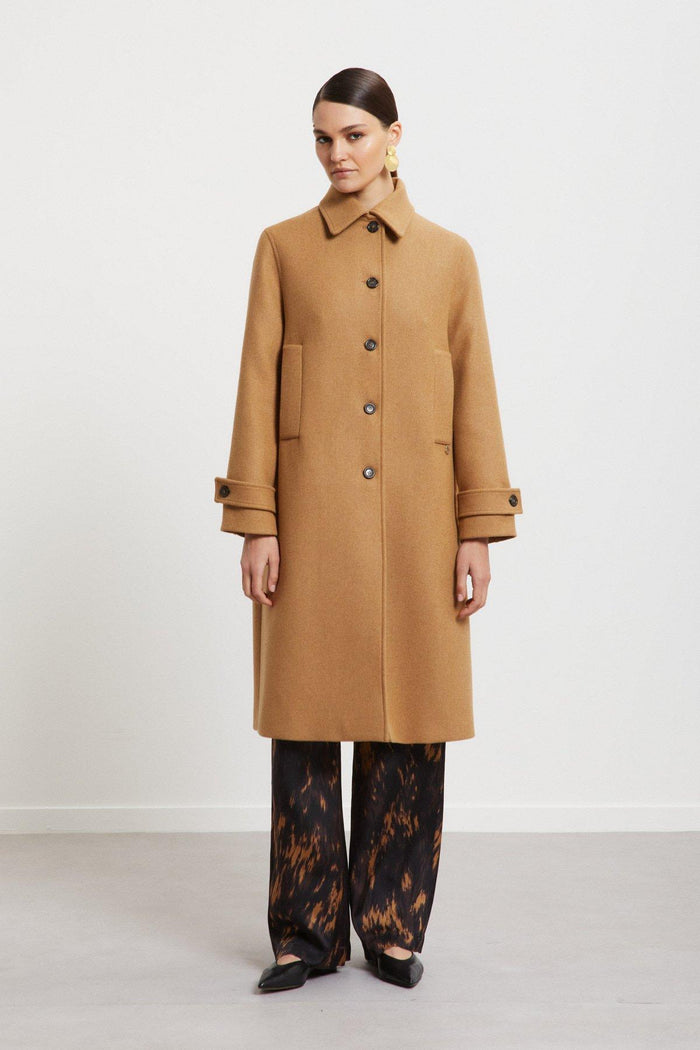 Cappotto midi in misto lana-2