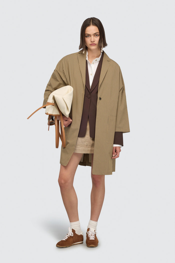 Cappotto micro quadretto donna sn1055chk - 4