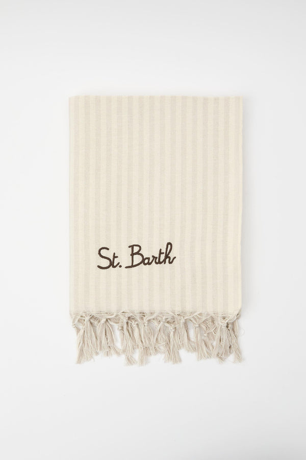 Telo mare in cotone a righe