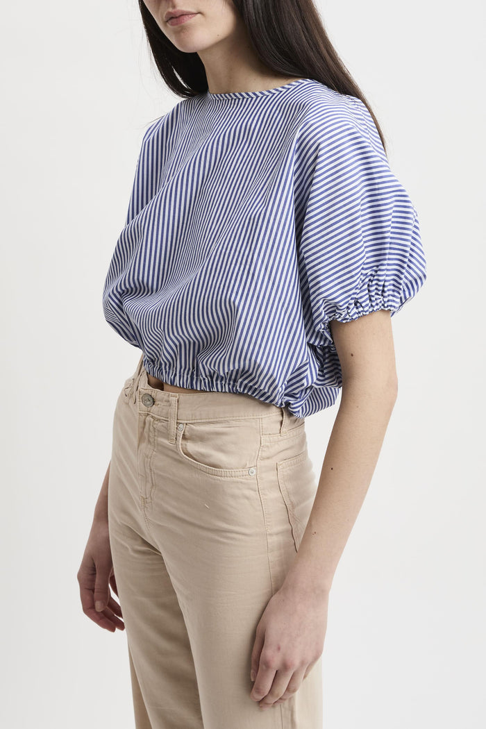 Camicia blue navy/off white donna rnd90277cq460124c0138 - 3