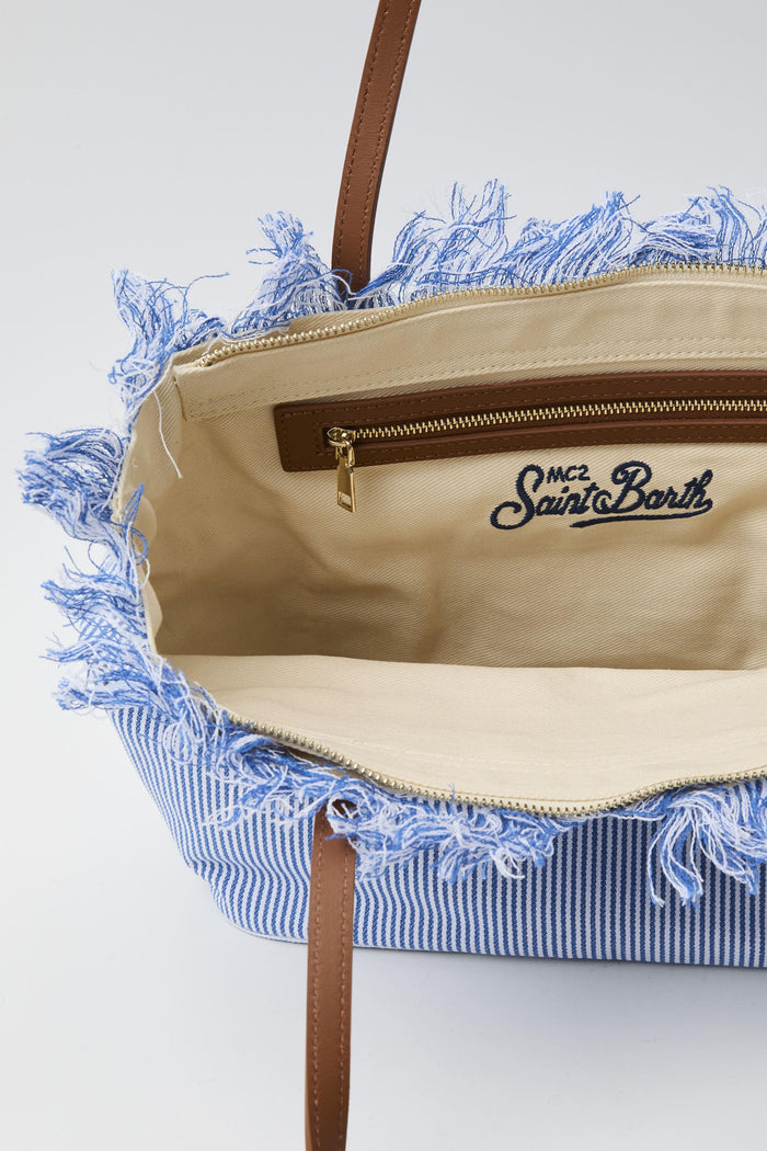 Borsa bianco/azzurro donna cbmf00101770l1761 - 5