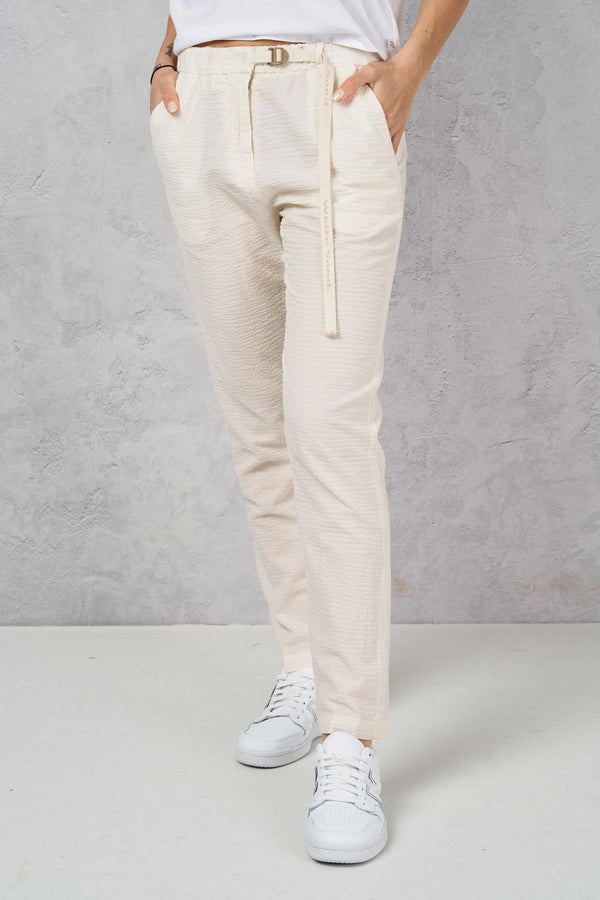 Pantalone beige/bianco woman 23sd6127004