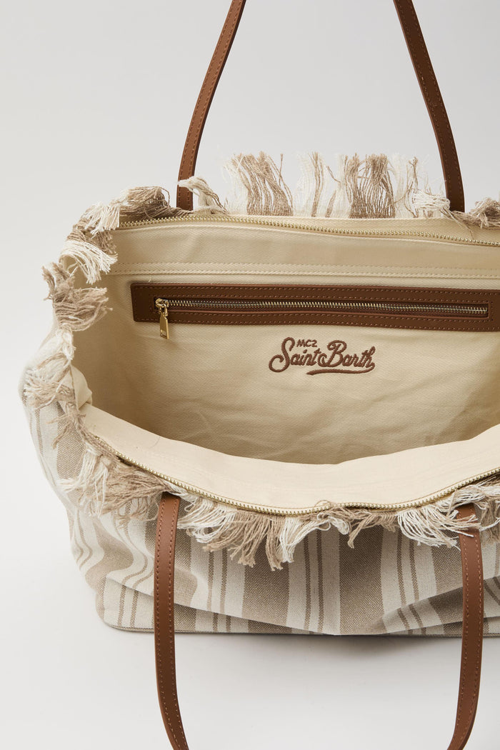 Borsa bianco/beige donna cbf000100589l1118 - 5