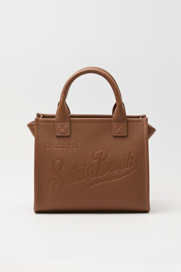 Borsa a spalla Vanity Midi in pelle martellata-2