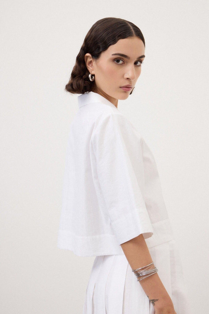 Camicia cropped a mezza manica-2