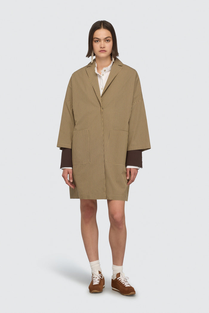Cappotto micro quadretto donna sn1055chk - 1