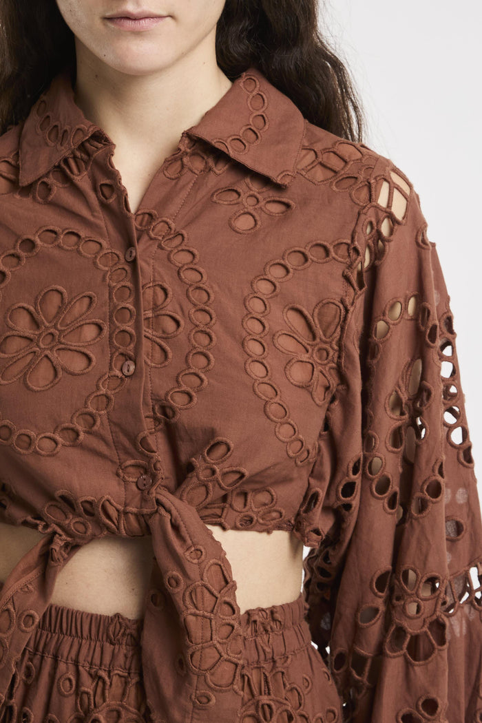Camicia crop in cotone sangallo-2