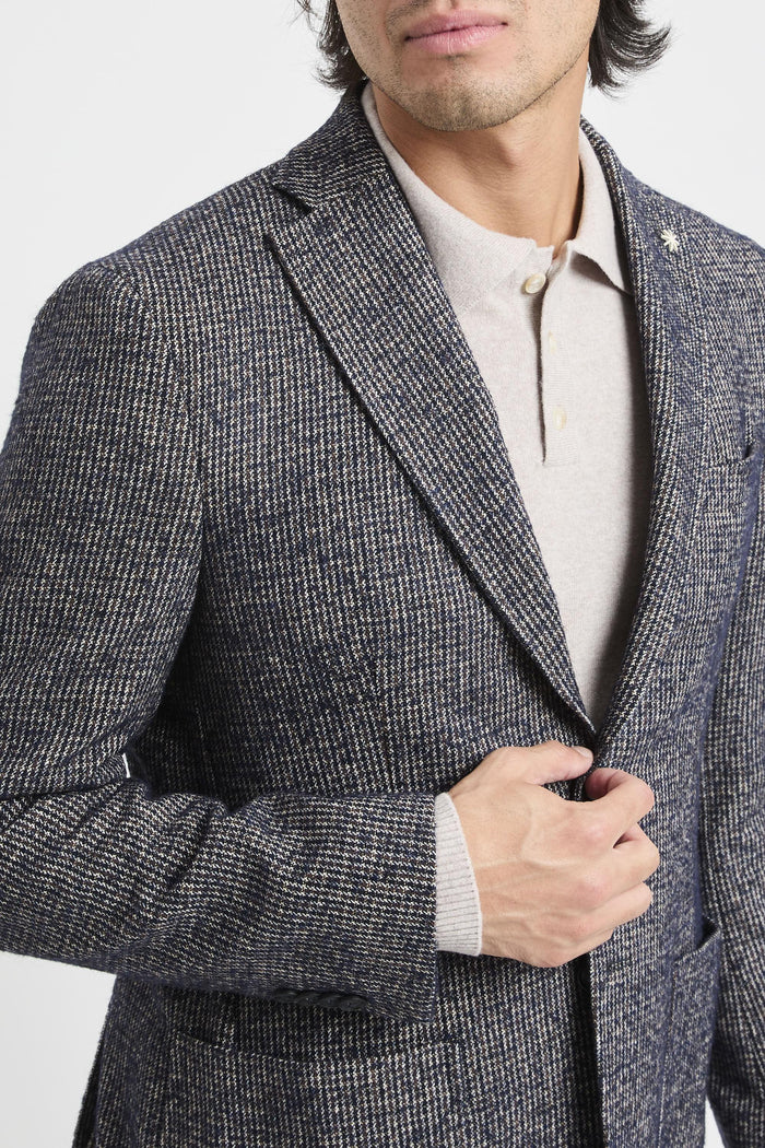 Giacca microfantasia uomo g203825362389 - 3