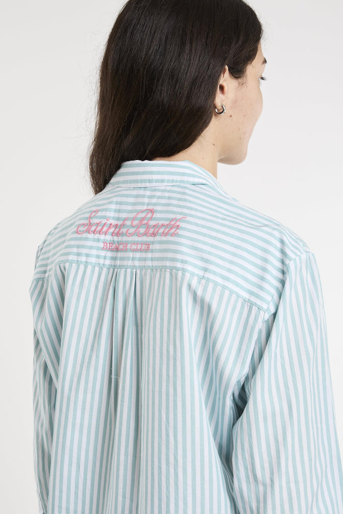 Camicia bianco/verde donna 03865h53 - 5