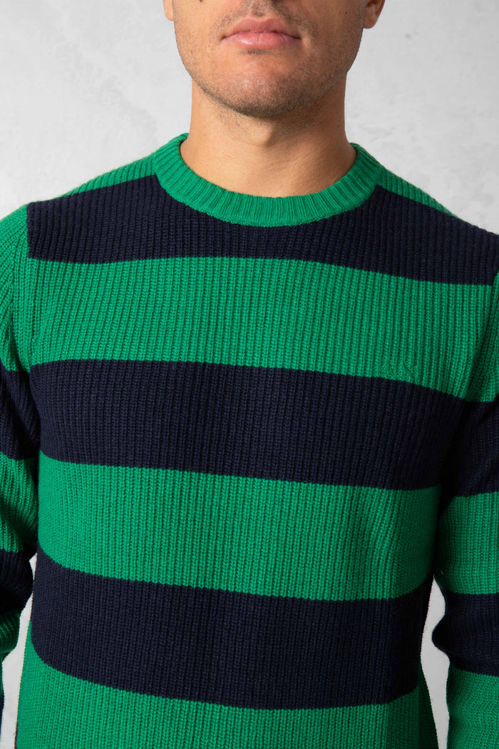 Striped crew neck sweater-2