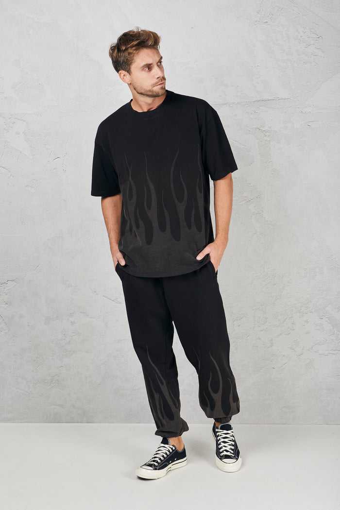 T-shirt nera uomo 00325black - 5