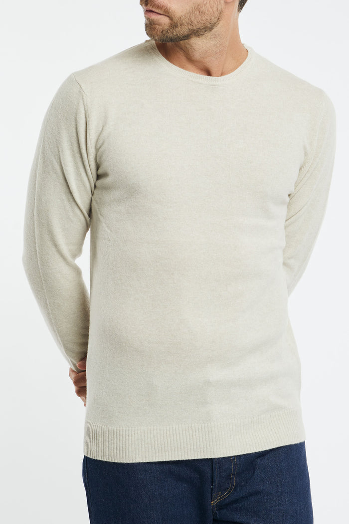 Daniele Fiesoli Crew Neck Sweater Merino/Cashmere Parchment-2