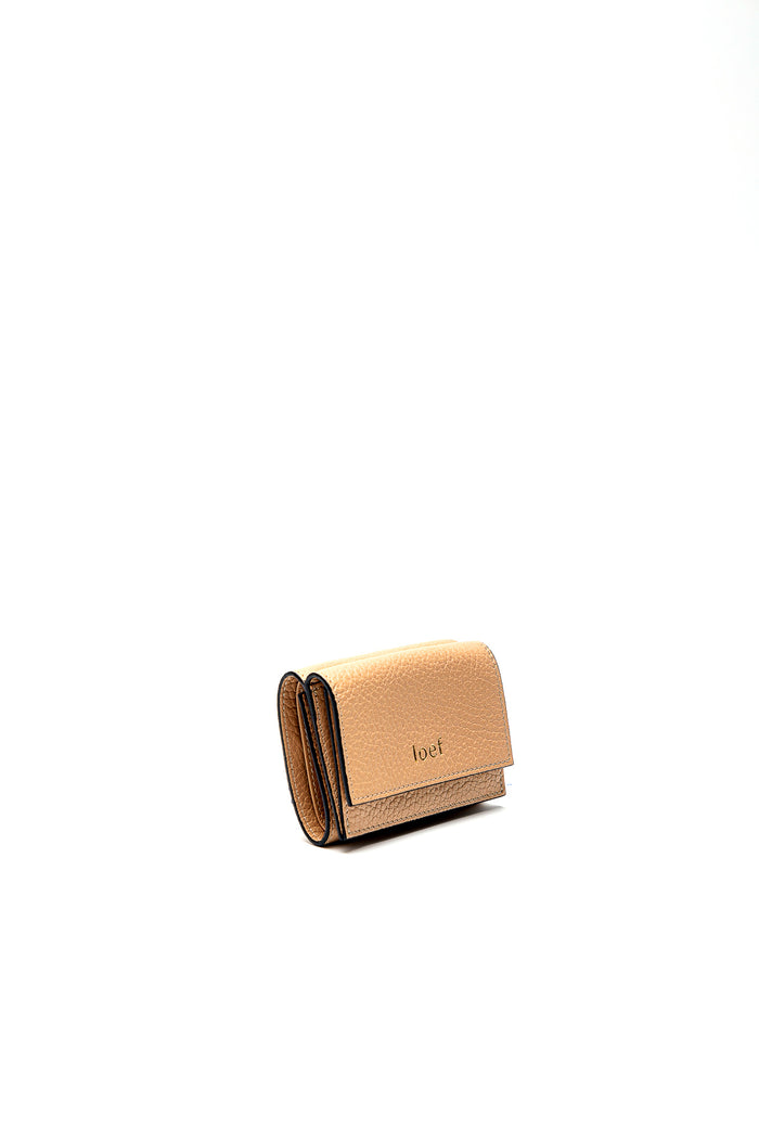 Ioef Mini Cash Wallet in Pebbled Leather Seaside-2