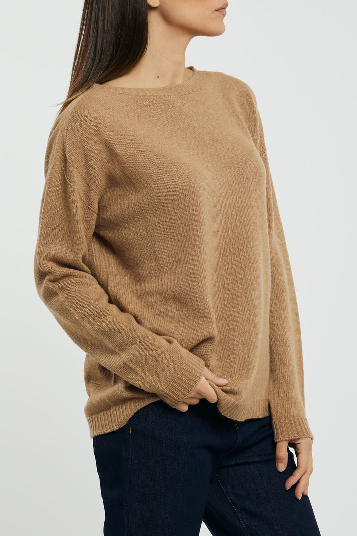 Otto d'Ame Flared Sweater Wool/Viscose/Polyamide/Cashmere Camel-2