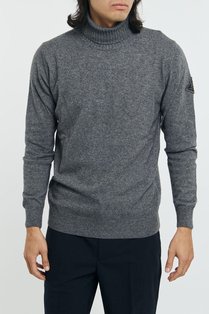 ROY ROGER'S High Neck Sweater in Wool/Cashmere Fog