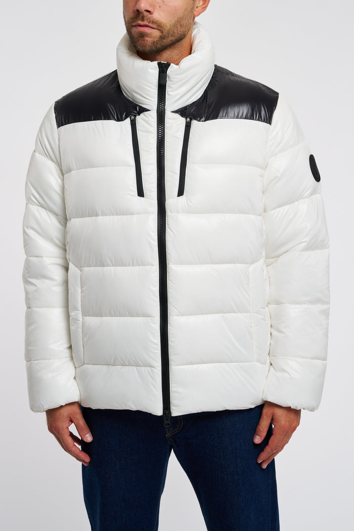 Save The Duck Mitch Padded Jacket in Off White Technical Fabric
