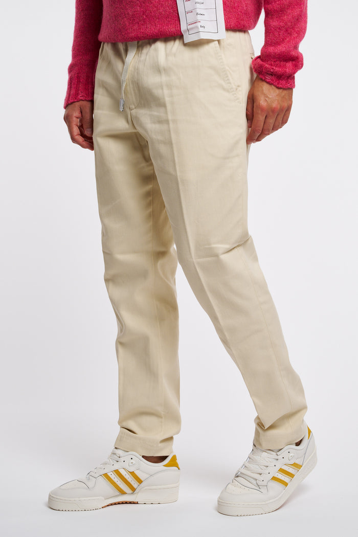 WHITE SAND Cotton Jogger Pants in Cream-2