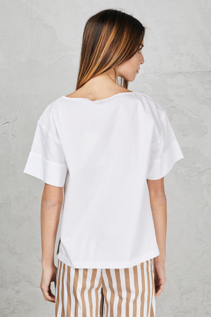 T-shirt bianco donna 3sk03a01-0 - 7