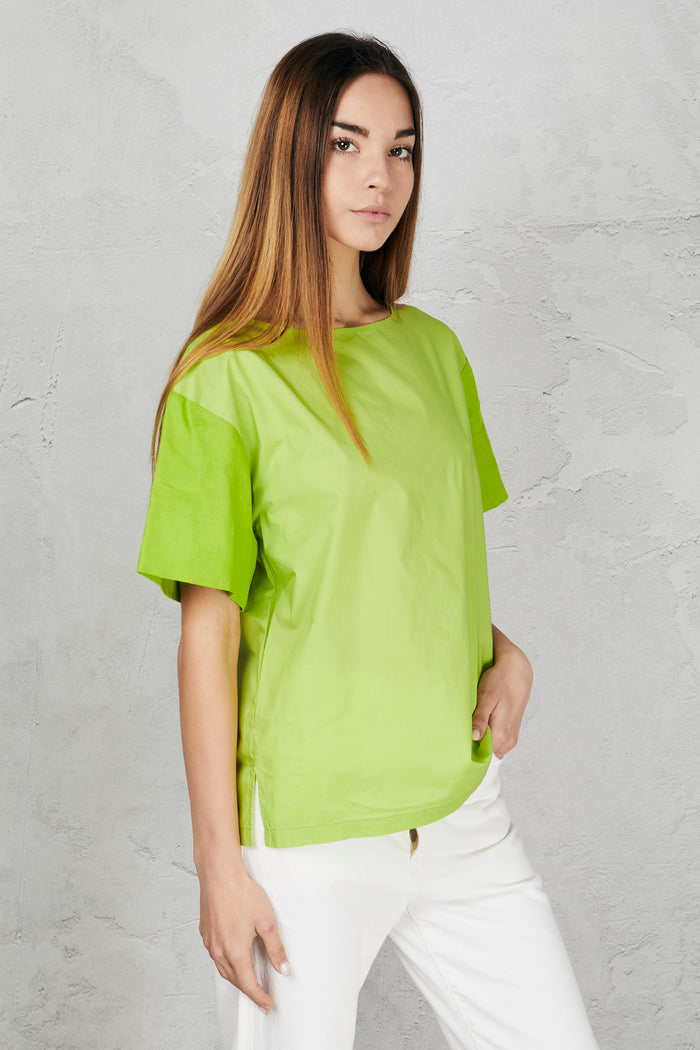 Poplin T-shirt with vents-2