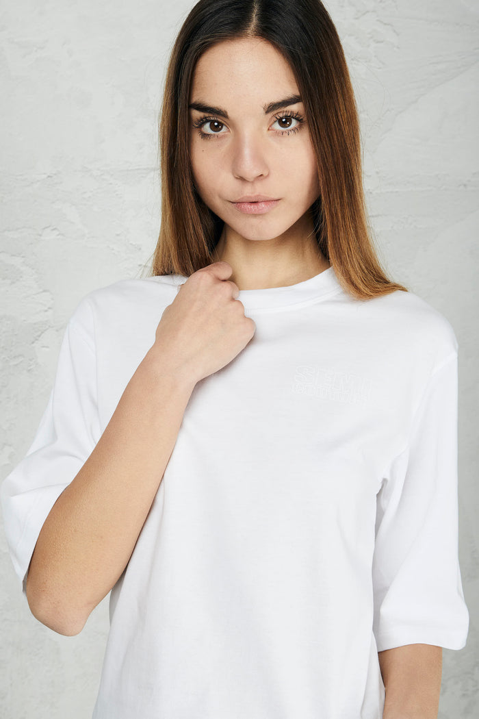 T-shirt bianco donna sj03a01-0 - 6