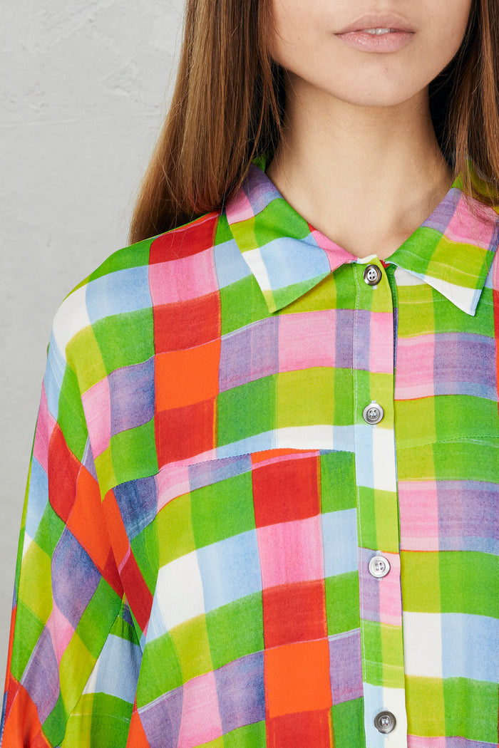 Camicia multicolor donna ss0130chk - 5