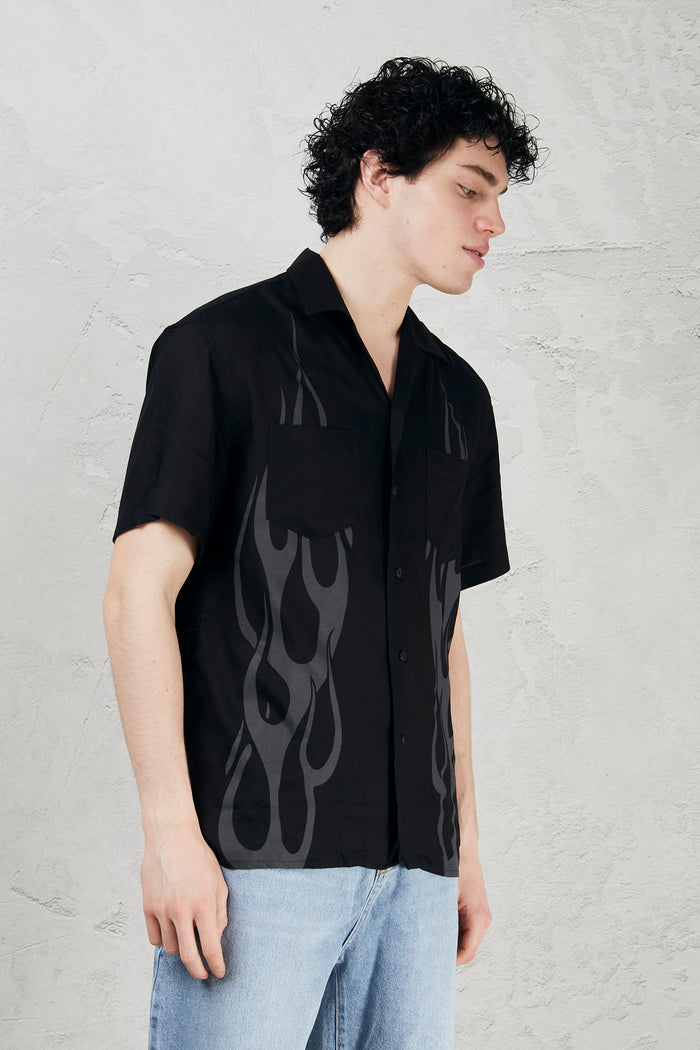 Shirt with tribal flames-2
